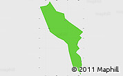 Political Simple Map of Midu, single color outside