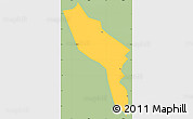 Savanna Style Simple Map of Midu, single color outside