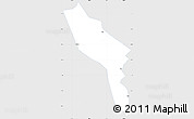 Silver Style Simple Map of Midu, single color outside