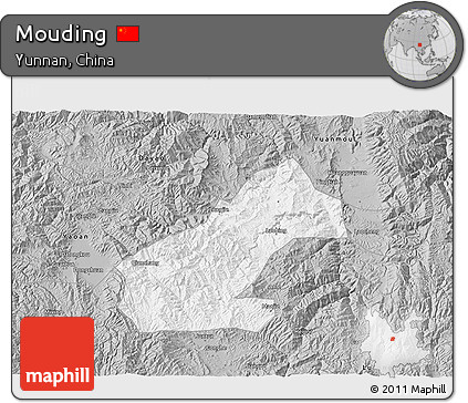 Gray 3D Map of Mouding
