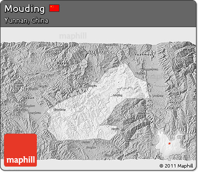 Gray 3D Map of Mouding