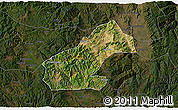 Satellite 3D Map of Mouding, darken