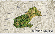 Satellite 3D Map of Mouding, shaded relief outside