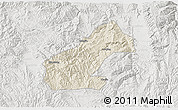 Shaded Relief 3D Map of Mouding, lighten, semi-desaturated