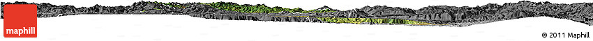 Satellite Horizon Map of Mouding, desaturated
