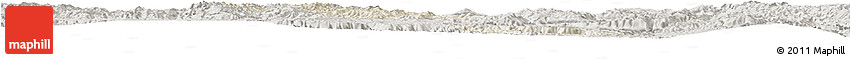 Shaded Relief Horizon Map of Mouding, semi-desaturated