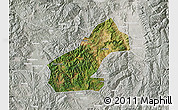 Satellite Map of Mouding, lighten, semi-desaturated