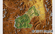 Satellite Map of Mouding, physical outside