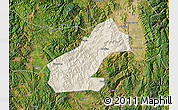 Shaded Relief Map of Mouding, satellite outside