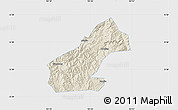 Shaded Relief Map of Mouding, single color outside