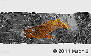 Physical Panoramic Map of Mouding, desaturated