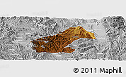 Physical Panoramic Map of Mouding, lighten, desaturated