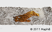 Physical Panoramic Map of Mouding, lighten, semi-desaturated