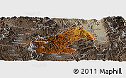 Physical Panoramic Map of Mouding, semi-desaturated