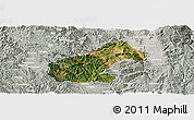 Satellite Panoramic Map of Mouding, lighten, semi-desaturated