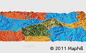 Satellite Panoramic Map of Mouding, political outside