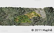 Satellite Panoramic Map of Mouding, semi-desaturated