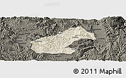 Shaded Relief Panoramic Map of Mouding, darken