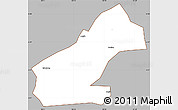Gray Simple Map of Mouding, cropped outside
