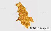 Political 3D Map of Ninglang, cropped outside