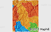 Political 3D Map of Ninglang