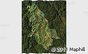 Satellite 3D Map of Ninglang, darken