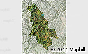 Satellite 3D Map of Ninglang, lighten