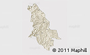 Shaded Relief 3D Map of Ninglang, cropped outside