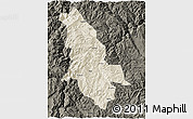 Shaded Relief 3D Map of Ninglang, darken