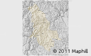 Shaded Relief 3D Map of Ninglang, desaturated