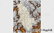 Shaded Relief 3D Map of Ninglang, physical outside