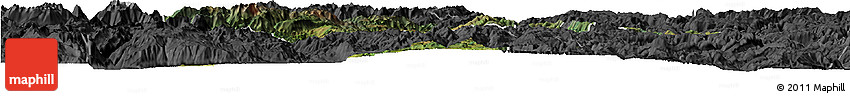 Satellite Horizon Map of Ninglang, darken, desaturated