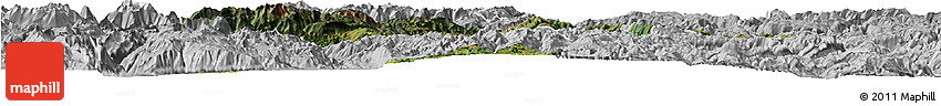Satellite Horizon Map of Ninglang, lighten, desaturated