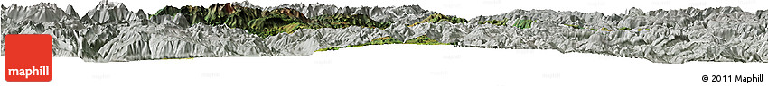 Satellite Horizon Map of Ninglang, lighten, semi-desaturated