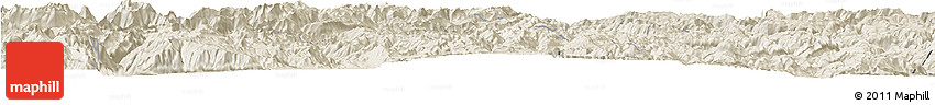 Shaded Relief Horizon Map of Ninglang