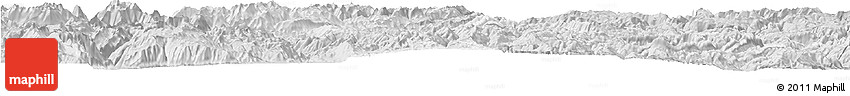 Silver Style Horizon Map of Ninglang
