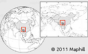 Blank Location Map of Ninglang, highlighted country, highlighted parent region, within the entire country