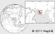 Blank Location Map of Ninglang, highlighted parent region
