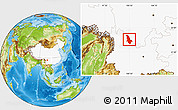 Physical Location Map of Ninglang, highlighted country
