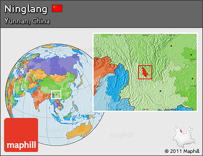 Political Location Map of Ninglang