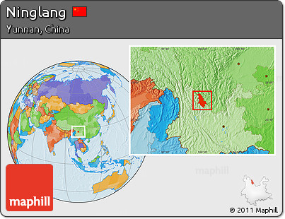 Political Location Map of Ninglang