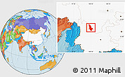 Political Location Map of Ninglang, highlighted country