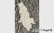 Shaded Relief Map of Ninglang, darken