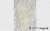 Shaded Relief Map of Ninglang, semi-desaturated