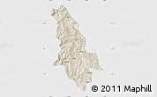 Shaded Relief Map of Ninglang, single color outside