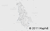 Silver Style Map of Ninglang, single color outside