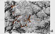 Physical Panoramic Map of Ninglang, desaturated