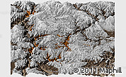 Physical Panoramic Map of Ninglang, semi-desaturated