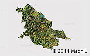 Satellite Panoramic Map of Ninglang, cropped outside