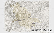 Shaded Relief Panoramic Map of Ninglang, lighten
